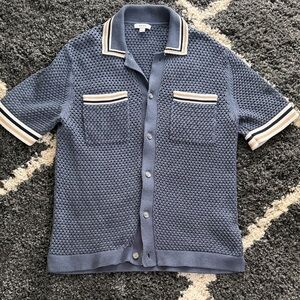 Reiss Coulson cotton-knit button down